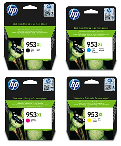 HP 953XL Multipack Druckerpatronen (mit hohe Reichweite für HP Officejet Pro) Schwarz, Magenta, Gelb, Cyan von HP