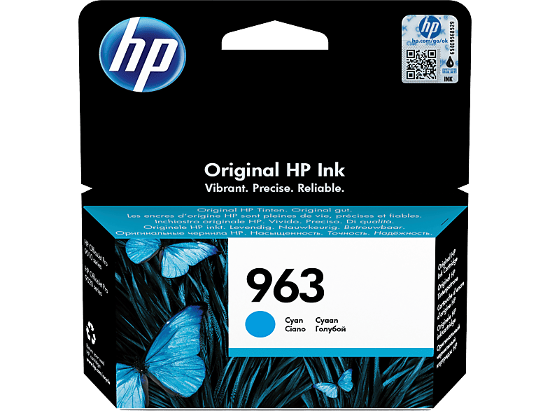 HP 963 Tintenpatrone Cyan (3JA23AE) von HP
