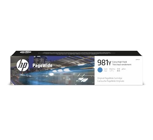 HP 981Y (L0R13A) Blau Original PageWide Druckerpatrone mit sehr hoher Reichweite für HP PageWide Enterprise, XXL von HP