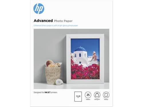 HP Advanced-Fotopapier, glänzend, 250 g/m2, 13 x 18 cm, 25 Blatt von HP