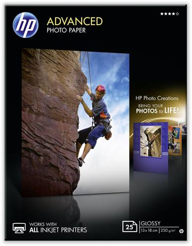 HP Advanced Photo Paper Q8696A Fotopapier 13 x 18cm 250 g/m² 25 Blatt Glänzend von HP