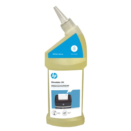 HP Aktenvernichter Öl, 400 ml Flasche, auf pflanzenbasis zur Pflege für Ihren Shredder, 9132 von HP