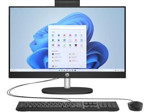 HP All-in-One 24-cr100 All-in-One Desktop ~ 23 Zoll FHD IPS Touchscreen ~ Intel Ultra 5 125U 12-Core ~ Intel Iris Xe Grafik ~ 16GB DDR5~512GB SSD ~ Wi-Fi ~ RJ45 LAN ~ Windows 11 Pro ~ WWC 32GB USB von HP