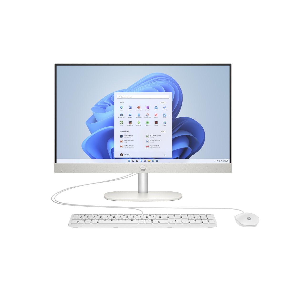 HP All-in-One PC 24-cr0109ng 60,45cm (23,8") FHD-Display, AMD Ryzen 5 7520U, 16GB DDR5 RAM, 512GB SSD, AMD Radeon, Windows 11 Home von HP