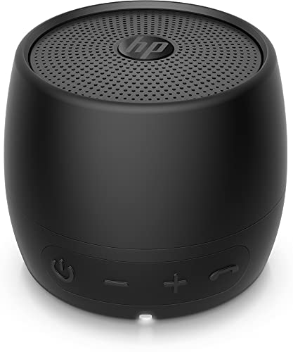 HP Bluetooth Lautsprecher 360 (USB-C Ladekabel, 3,5mm Klinke, Bluetooth, integriertes Mikrofon, Spritzwasserschutz) rund / schwarz black von HP