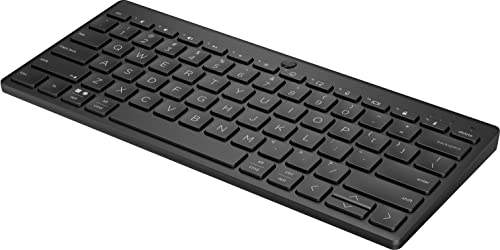 HP Bluetooth Tastatur - AZERTY - Multi-Gerät - Schwarz Weiß - Kabellose Tastatur - Kompakt von HP