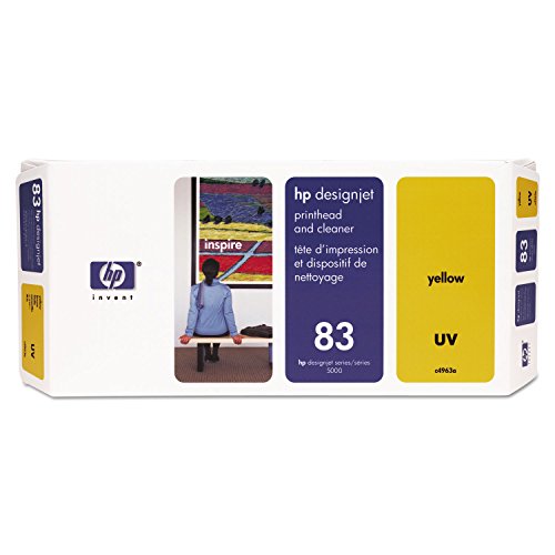 HP C4963A 83 Druckkopf und Druckkopfreiniger Standardkapazität 680ml Multipack und UV, gelb von HP
