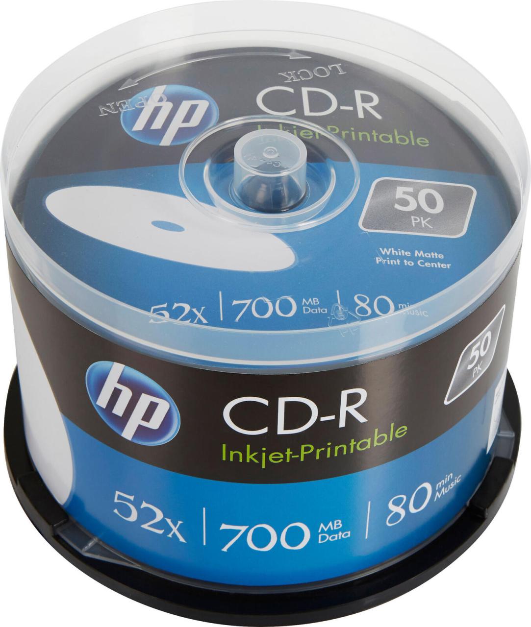 HP CD-R 700MB Print50erCakebo Spindel von HP