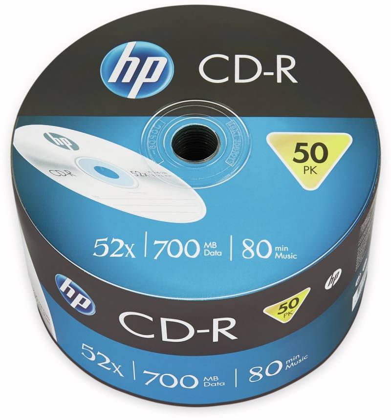 HP CD-R 80Min, 700MB, 52x, Bulk Pack, 50 CDs, Silver Surface von HP