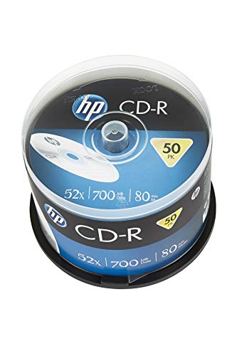HP CD-R 80Min/700MB/52x Cakebox (50 Disc) Silver Surface von HP