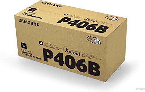 HP CLT-P406B (SU374A) Original Toner Twin Pack (2x Schwarz) (Kompatibel mit: CLP-360, 365, 365W / C410W, C460W, C460FW / CLX-3300, 3305, 3305W) Twin-Pack schwarz von HP