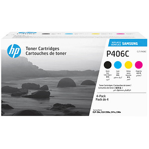 HP CLT-P406C (SU375A) schwarz, cyan, magenta, gelb Toner, 4er-Set von HP