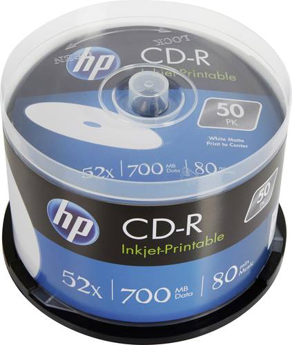 HP CRE00017WIP CD-R Rohling 700 MB 50 St. Spindel Bedruckbar von HP