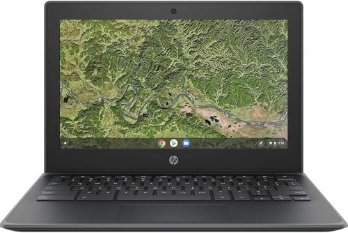 HP Chromebook 11A G8 Bildungs-Edition, Notebook mit Touchscreen, 29,5 cm (11,6 Zoll) FHD-Display, Intel Celeron N4000, 4 GB RAM, 32 GB SSD, amerikanische Tastatur, Win 10 Pro (Generalüberholt) von HP