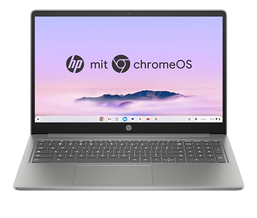 HP Chromebook | 15,6" FHD-Display | Intel Core i3-N305 | 8 GB DDR5 RAM | 256 GB UFS | Intel UHD Graphics | ChromeOS | QWERTZ | Mineral Silver |100 GB Google One - 1-Jahres-ABO inkl. von HP