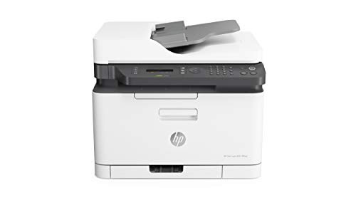 HP Color Laser 179fwg Multifunktions-Farblaserdrucker (Drucker, Scanner, Kopierer, Fax, WLAN, Airprint), weiß-grau von HP