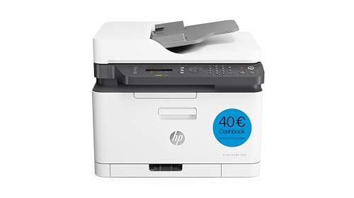 HP Color Laser 179fwg Multifunktions-Farblaserdrucker (Drucker, Scanner, Kopierer, Fax, WLAN, Airprint), weiß-grau von HP