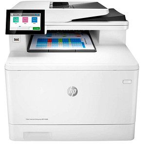 HP Color LaserJet Enterprise M480f 4 in 1 Farblaser-Multifunktionsdrucker weiß von HP