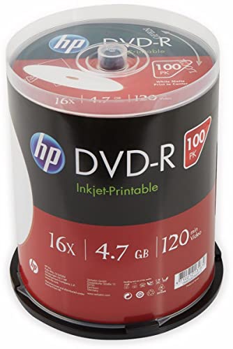 HP DME00029WIP DVD+R Rohling 4.7GB 100 St. Spindel Bedruckbar von HP