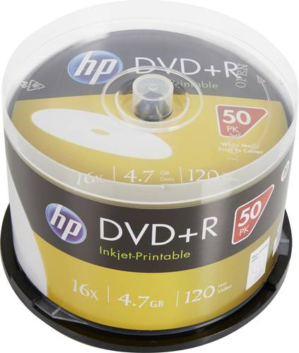 HP DRE00026WIP DVD+R Rohling 4.7GB 50 St. Spindel Bedruckbar von HP