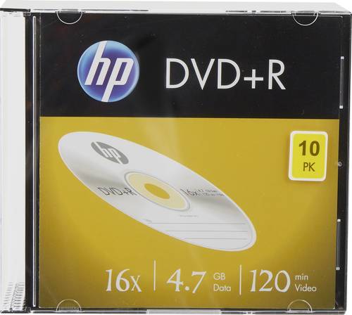 HP DRE00085 DVD+R Rohling 4.7GB 10 St. Slimcase HP DRE00085 DVD+R Rohling 4.7GB 10 St. Slimcase von HP