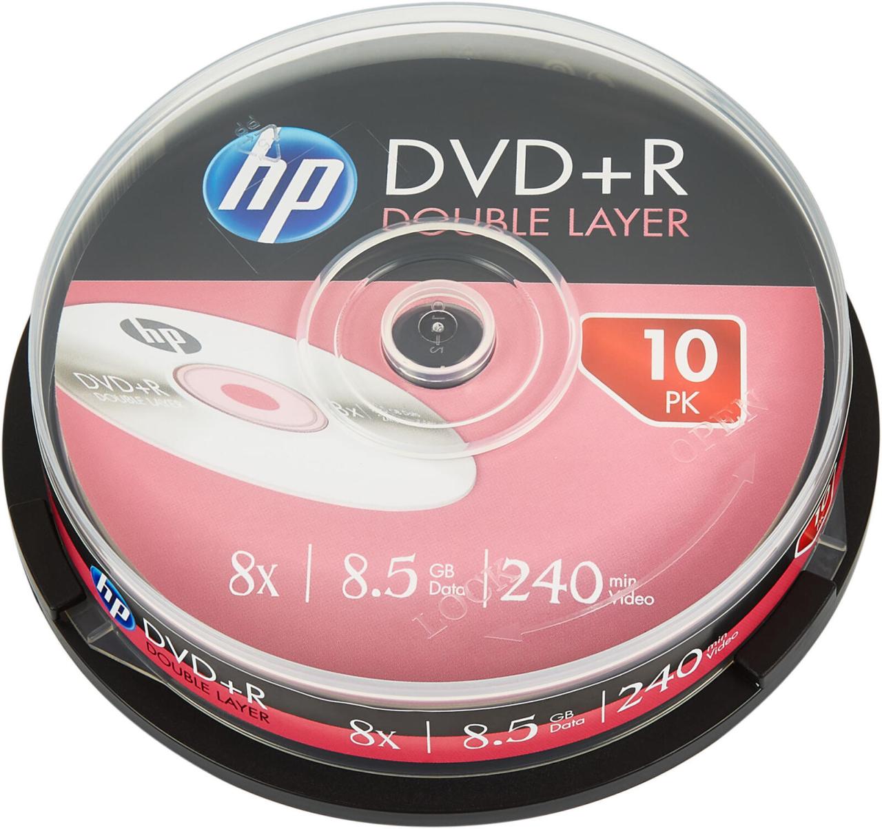 HP DVD+R DL 8,5GB 10er Cakebox Spindel von HP