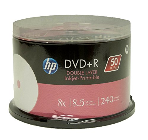 HP DVD + R DL Double Layer 8 x 8,5 GB weiß Inkjet bedruckbar 50 Stück in Spindel von HP