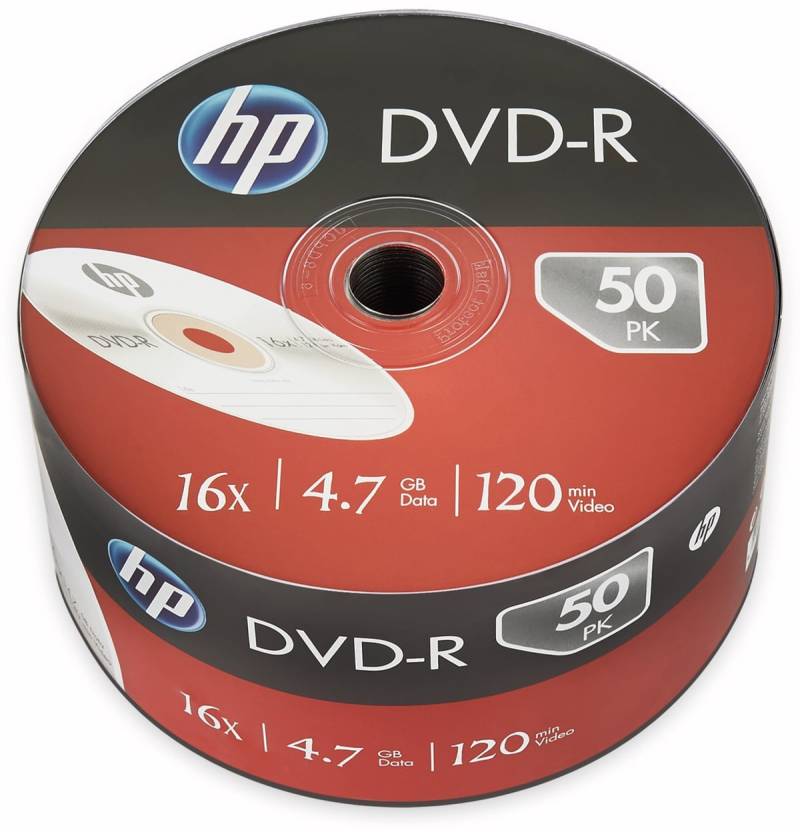 HP DVD-R 4.7GB, 120Min, 16x, Bulk-Pack, 50 CDs von HP