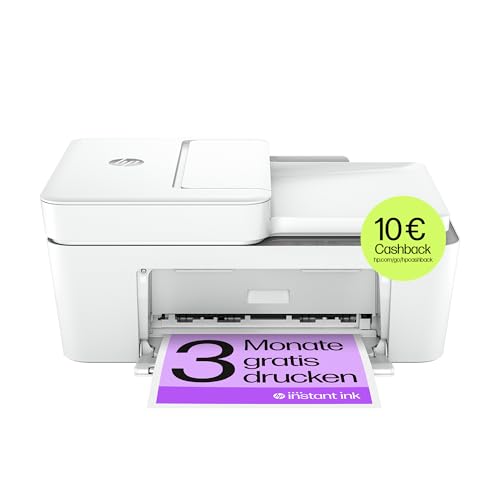 HP DeskJet 4220e Multifunktionsdrucker, 3 Monate gratis drucken mit HP Instant Ink inklusive, HP+, Drucker, Kopierer, Scanner, Mobiler Faxversand, WLAN, Automatische Dokumentenzuführung, Weiß von HP