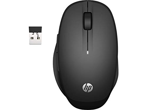 HP Dual Mode Maus (Smart TV Maus, AES verschlüsselt, Bluetooth, USB-Dongle, bis 3600 dpi) schwarz von HP