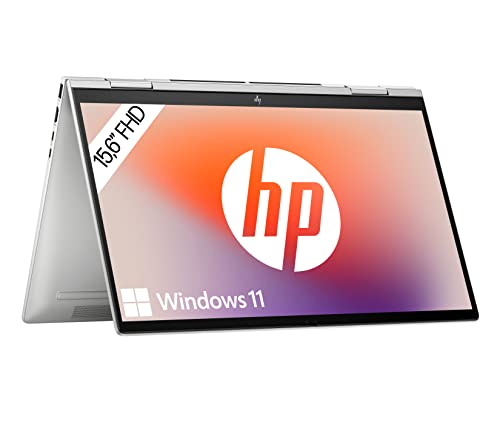 HP ENVY x360 2-in-1 Laptop, 15,6" FHD Touchscreen, Intel Core i5-1335U, 16 GB DDR5 RAM, 512 GB SSD, Intel Iris Xe, Windows 11, QWERTZ, Silber von HP