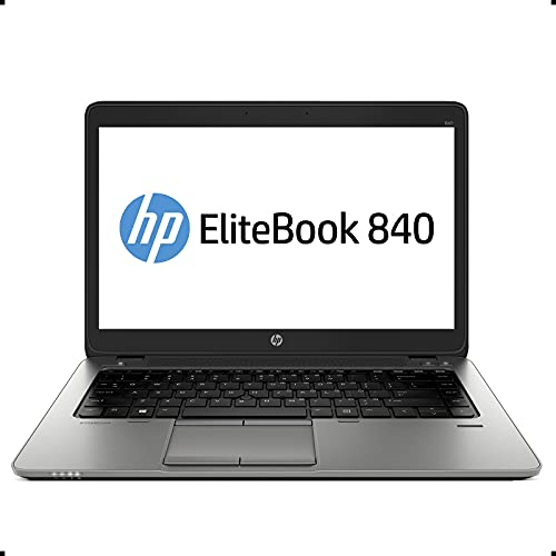 HP EliteBook 840 G2 35,6 cm (14 Zoll) HD-Laptop, Intel Core i5-5200U, 8 GB RAM, 180 GB SSD, Bluetooth 4.0, WLAN, Windows 10 Professional (generalüberholt) von HP
