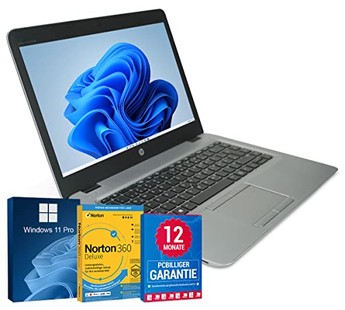 HP EliteBook 840 G3 14 Zoll Laptop Intel Core i5-6200U@ bis zu 2,8 GHz 8 GB 256 GB SSD mit Windows 11 Pro & GRATIS Antiviren-Software Webcam inkl. 12 Monate (Generalüberholt), (PCB2-334991683) von HP