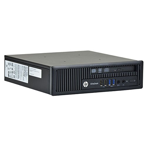 HP EliteDesk 800 G1 USDT Intel Quad Core i5 256GB SSD Festplatte 8GB Speicher Windows 10 Pro MAR W-LAN DVD Brenner Desktop Computer Mini PC (Generalüberholt) von HP