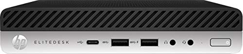 HP EliteDesk 800 G4 Desktop Mini-PC, Schwarz/Silber, Windows 10 Pro 64-bit (Generalüberholt) von HP