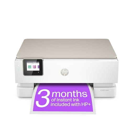 HP Envy Inspire 7220e All-in-One Tintenstrahldrucker – 6 Monate Instant Ink inklusive (Kopieren, Scan, Drucken, Foto, A4, beidseitig, WLAN) weiß von HP