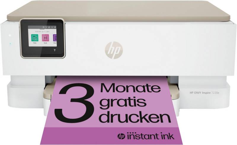 HP Envy Inspire 7220e Multifunktionsdrucker, (WLAN (Wi-Fi), Mit HP Instant Ink 3 Probemonate gratis drucken) von HP