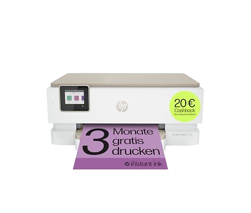 HP Envy Inspire 7220e Multifunktionsdrucker, Tintenstrahldrucker, 3 Monate gratis drucken mit HP Instant Ink inklusive, HP+, Drucken, Scannen, Kopieren, Fotodruck, DIN A4, WLAN, Airprint von HP