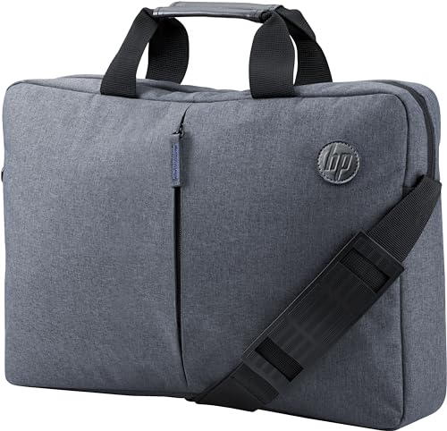 HP Essential Topload (K0B38AA) Umhängetasche mit Reißverschluss für Laptops, Tablets (15,6 Zoll) grau von HP