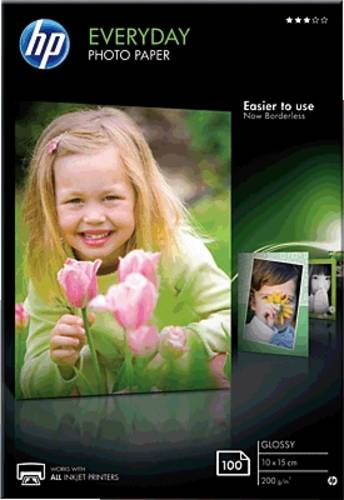 HP Everyday Photo Paper CR757A Fotopapier 10 x 15cm 200 g/m² 100 Blatt Glänzend von HP