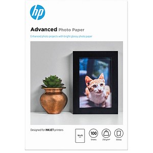 HP Fotopapier Q8692A 10,0 x 15,0 cm glänzend 250 g/qm 100 Blatt von HP