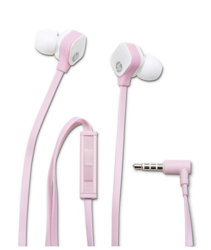 HP H2310 (J8H44AA) In-Ear-Kopfhörer (3,5-mm-Audioanschluss,Integriertes Mikrofon) glänzend pink von Hewlett Packard