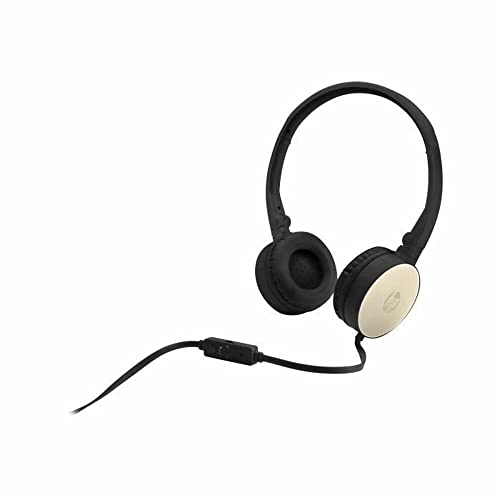 HP H2800 (2AP94AA) Kopfhörer (kabelgebunden, 3,5 mm Anschluss) schwarz / gold von HP