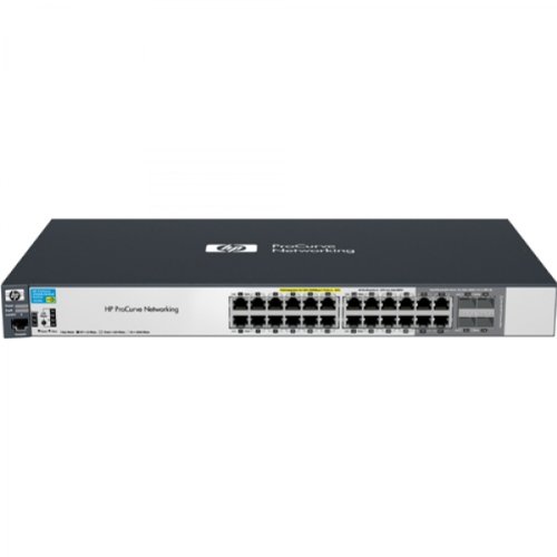 HP HP E2520 Serie E2520-24G-PoE Netzwerk-Switch (48 Gbit/s, 8000 Eingänge, bis zu 35,7 Milli, pps, 24,61 x 44,3 x 4,45 mm, 3270 g, 195 W) von HP