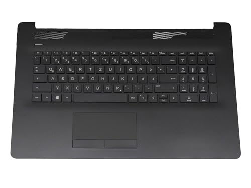 HP L48755-041 Original Tastatur inkl. Topcase DE (deutsch) schwarz/schwarz (DVD) (Optik: Rautemuster) für 17-by0000/by1000/by2000/by3000/ca1000/ca2000/BY3000 von HP