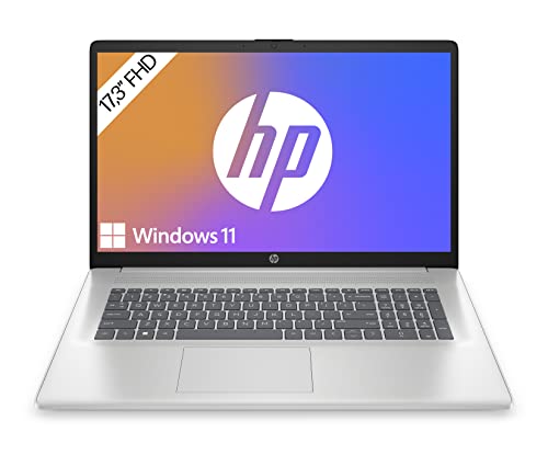 HP Laptop / 17,3" FHD Display / Intel Core i5-1334U / 16 GB DDR4 RAM / 256 GB SSD / Intel Iris Xᵉ-Grafikkarte / Windows 11 / QWERTZ / Silber von HP