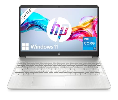 HP Laptop | 15,6" FHD Display | Intel Core i5-1235U | 16 GB DDR4 RAM | 512 GB SSD | Intel Iris Xᵉ-Grafikkarte | Windows 11 Home im S-Modus | Silber von HP