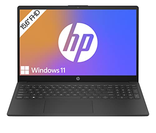 HP Laptop | 15,6 Zoll (39,6 cm) FHD IPS Display | AMD Ryzen 3-7320U | 8 GB LPDDR5-6400 MHz RAM | 256 GB SSD | AMD Radeon-Grafik | Windows 11 Home | QWERTZ Tastatur | schwarz | mit HP Fast Charge von HP