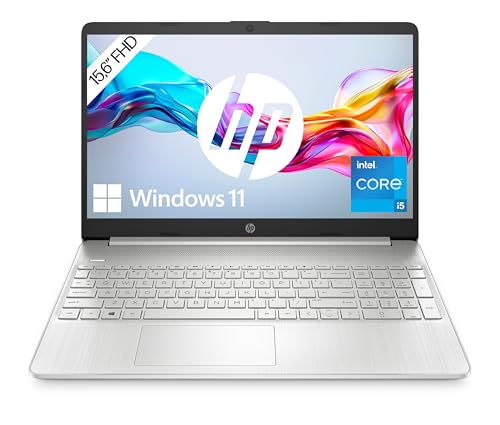 HP Laptop 15,6 Zoll FHD Display, Intel Core i5-1235U, 16 GB RAM, 512GB SSD, Intel Iris Xe Grafik, QWERTZ Tastatur, Windows 11 Home, Silber von HP
