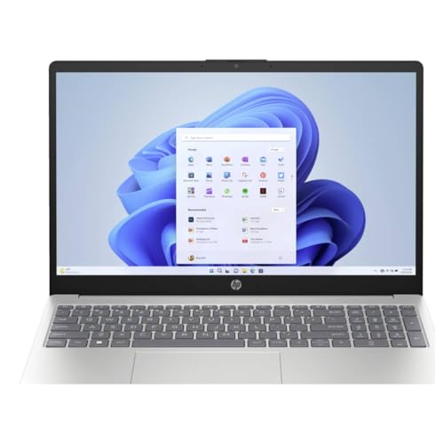 HP Laptop 15-fc0800ng 15.6" Display AMD RYZEN 3 7320U mit bis zu 4.1 GHz (8GB RAM, 256GB SSD, AMD Grafik, Windows 11 Home im S-Modus) Silber von HP